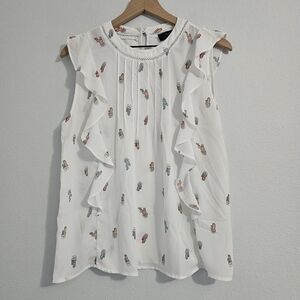 Lipslide • Cactus Print Ruffle‎ Blouse